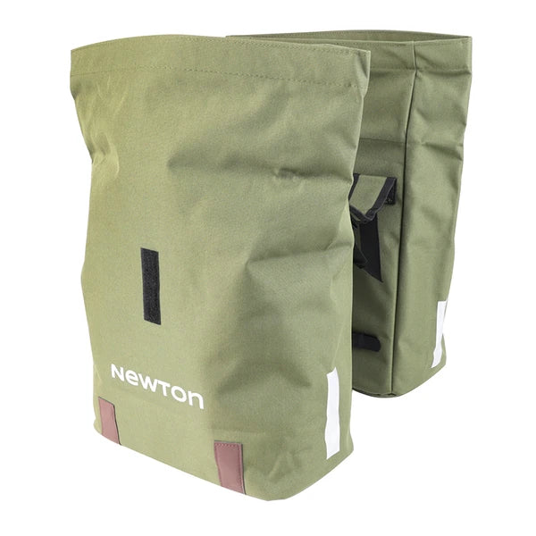 SACOCHE ARRIERE VELO DOUBLE NEWTON FIXATION SANGLES SUR PORTE BAGAGE
