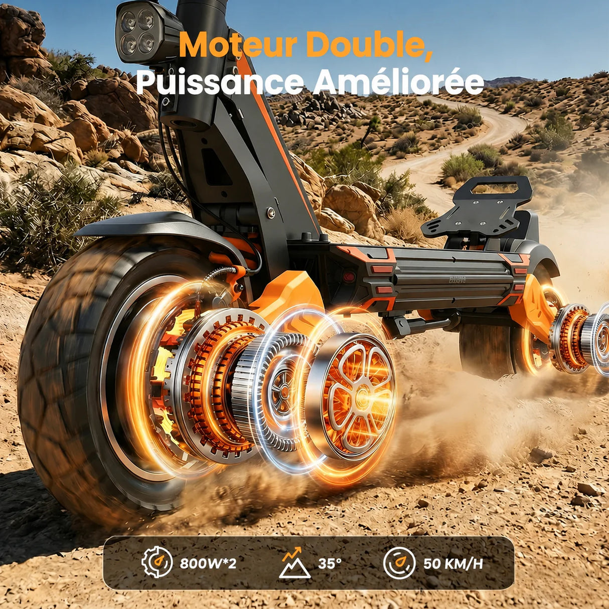 ISINWHEEL® GT1 DUAL|Trottinette électrique
