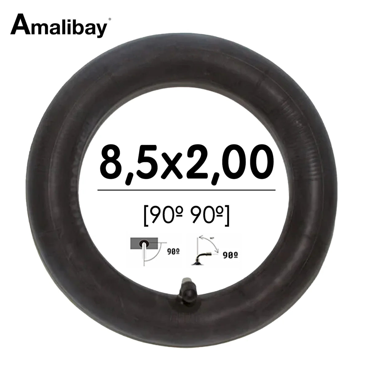CHAMBRE À AIR renforcée 8,5×2 (50/134)|valve 90º 90º