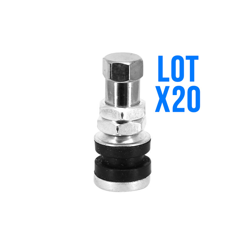 Lot de 20 VALVES ACIER tubeless Droite|Pour trottinette électrique (Copie)
