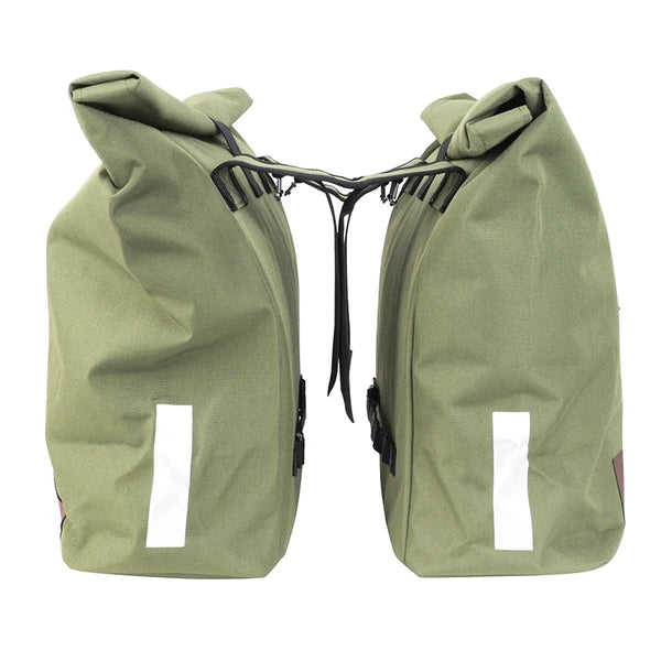 SACOCHE ARRIERE VELO DOUBLE NEWTON FIXATION SANGLES SUR PORTE BAGAGE