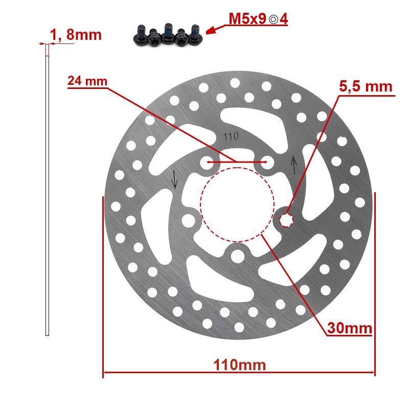 DISQUE DE FREIN DV5-2 110mm 5H｜Xiaomi Essential et 1S