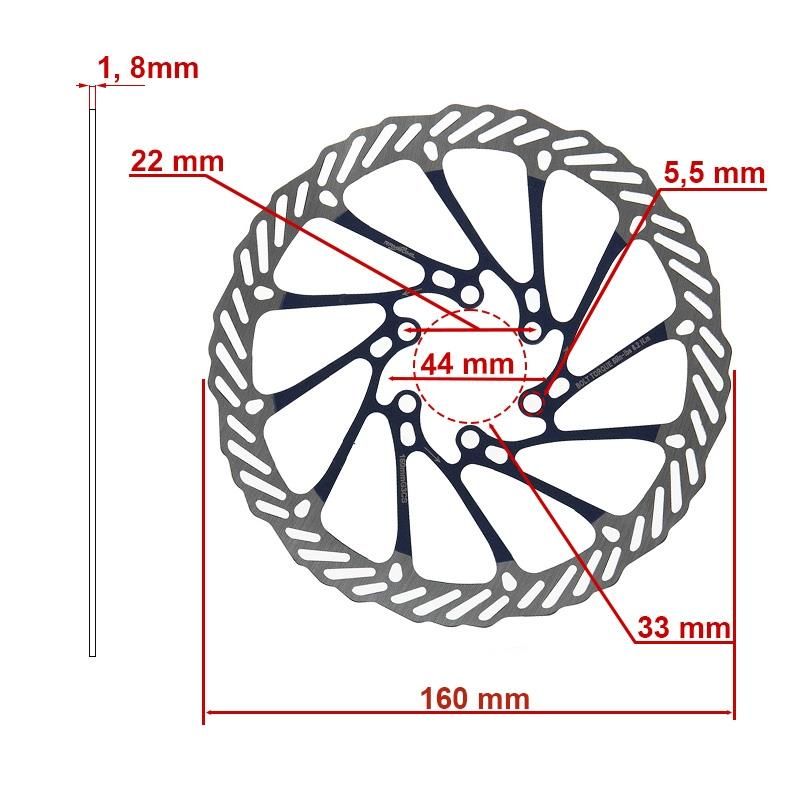 DISQUE DE FREIN G3 160mm 6H｜Ninebot - Dualtron