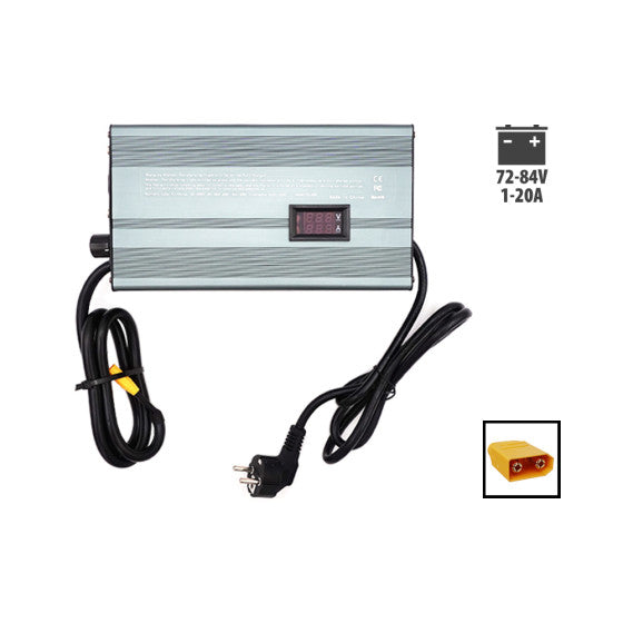 Chargeur 72v-84V Reglable 1-20 A Prise XT90