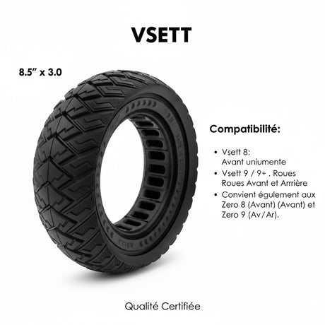 PNEU PLEIN VSETT 8 et 9｜8.5x3